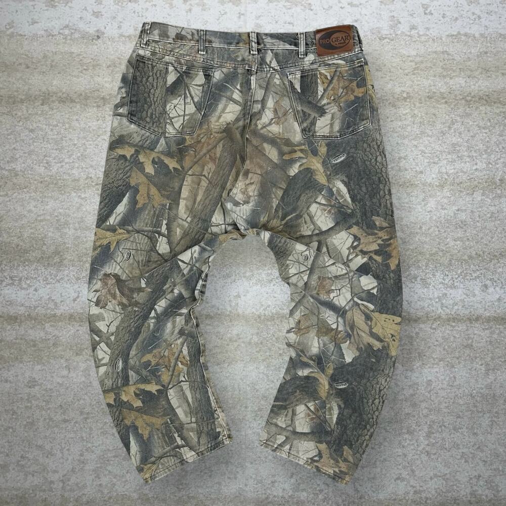 Vintage 90s Wrangler Realtree Jeans 38x30 Baggy Wide Leg Fit Hunting Camo Denim
